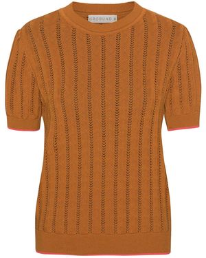 GROBUND Almine Tee - Brown