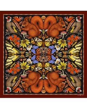 Emily Carter The Woodland Silk Scarf - Multicolour
