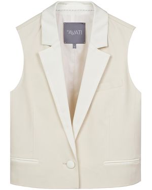 InAvati Milk-Shade Straight Vest - White
