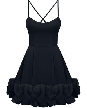 POST MERIDIEM Backless Bustier Mini Dress - Blue
