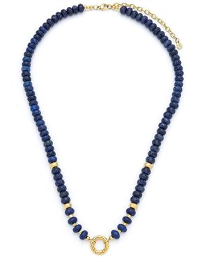 KAMARIA Raya Large Gemstone Necklace - Blue