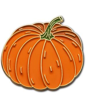 Make Heads Turn Enamel Pin Pumpkin - Orange
