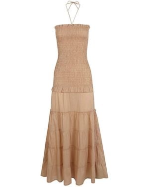 Par Y Escala Sl Roma Camel Dress - Natural