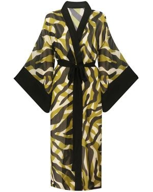 N'Onat Neutrals Safari Print & Kaftan - Green