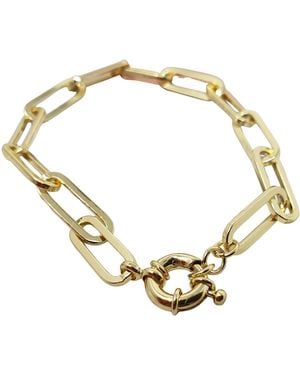 Harfi Plated Paperclip Chain Bracelet - Metallic
