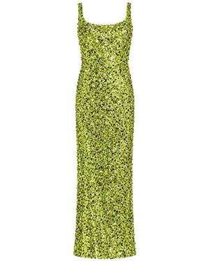 Mac Duggal Sleeveless Paillette Sequin Column Gown - Green