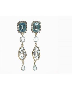 Addicted Nuvole Di Cristallo Earrings With Light Crystals Plated - Metallic