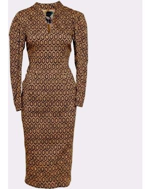 ARTISTA Aurelia Midi Dress - Brown