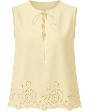 Exquise Adrianne Sleeveless Blouse - Yellow