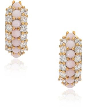 Preeti Sandhu Summer Sparkle Opal Vermeil Huggies - Metallic