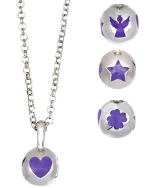 Myrto Katramadou Jewellery Melina Pendant Angel, Heart, Trefoil, Star - White