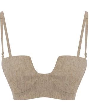 Pcfg Neutrals Linen Bra - White