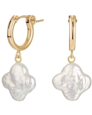 Katy Faye Anais Pearl Earrings - Metallic