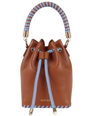Saonara Brand Mini Bucket Bag Caramel Sky Leather - Brown
