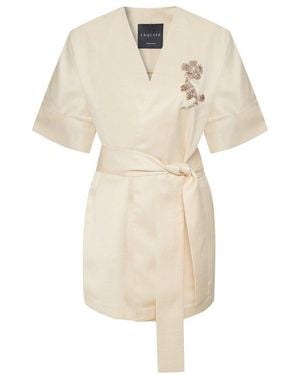 Exquise Neutrals Regular Luxe Kimono Wrap Ophelia Jacket - White