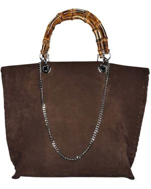 Ruj Heritage Picnic Bag Suede Cioccolato - Brown