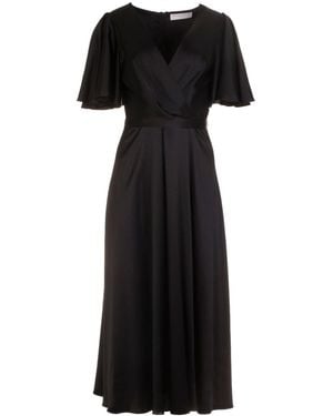 Roses Are Red Denise Silk Dress - Black