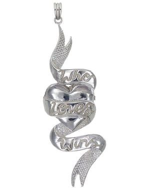 Zoe & Morgan Who Loves Wins Charm - Metallic