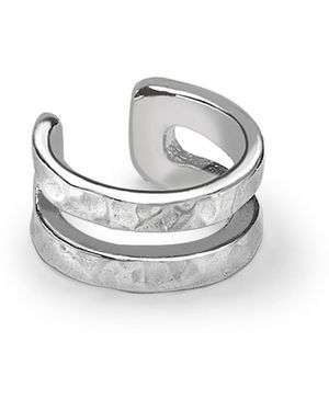 Dower & Hall Double Bar Nomad Ear Cuff - White