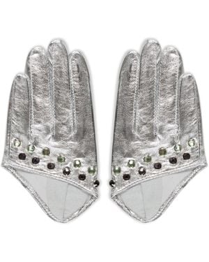 Black Cake Starlight Crystal Finger Gloves – Cosmic - Metallic
