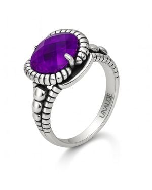 Unaloe Handcrafted Sterling Ring With Hydrothermal Quartz – Made - Multicolour