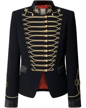 The Extreme Collection Military Blazer With Heraldic Buttons - Black