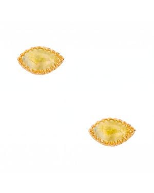 Heather Hawkins Jewelry Eyelash Stud Earrings - Yellow