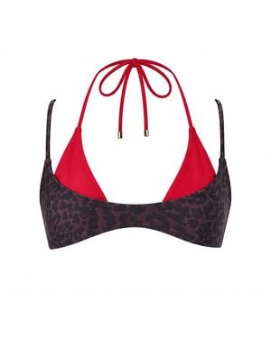 Belletage Swimwear The Leo Bikini Top - Red