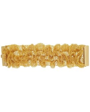 Lavish by Tricia Milaneze All Rio Handmade Ruffled Crochet Bracelet - Yellow