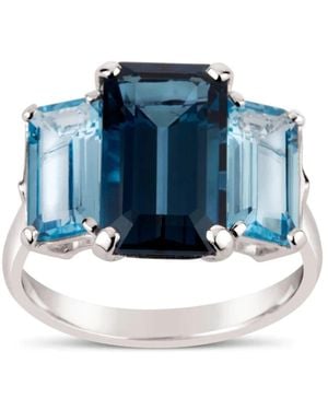 Dinny Hall Trinny Trilogy London Topaz & Swiss Topaz Ring - Blue