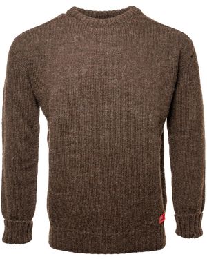 Arthur Beale Oiled Wool Pelmo Jumper - Brown