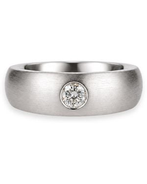 Adrian Ashley Diamond Ring Featuring A Transitional-Cut Natural Diamond Made - White