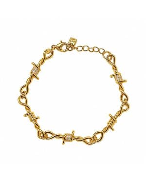 The M Jewelers The Iced Out Barbwire Bracelet - Metallic