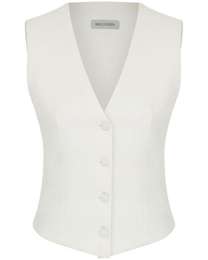 NAZLI CEREN Brita Vest - White
