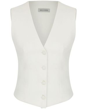 NAZLI CEREN Brita Vest - White