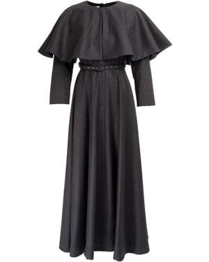 Sofia Tsereteli Formal Wool Dress Coat - Black