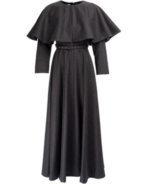 Sofia Tsereteli Formal Wool Dress Coat - Black
