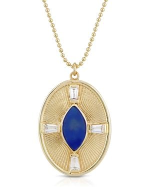 Glamrocks Jewelry Sunray Necklace- Sapphire - Blue
