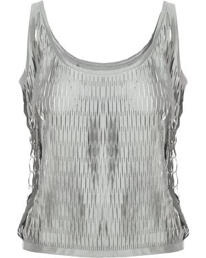 Silvia Serban Laser Cut Top - Grey