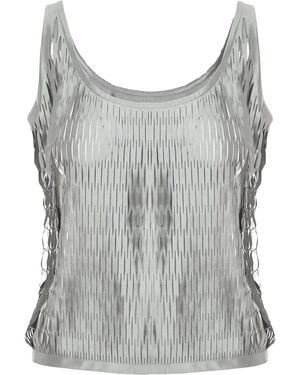 Silvia Serban Laser Cut Top - Grey