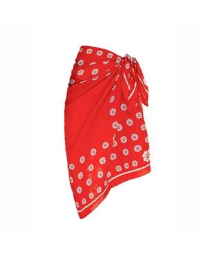 Jessie Zhao New York Beach Sarong Wrap - Red