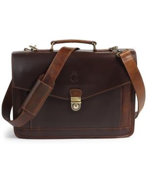 Dötch Leather Aurelia- Leather Work Briefcase - Brown
