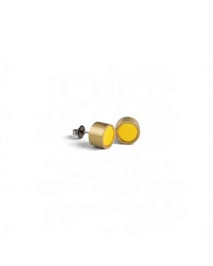 Svetlana Vukov Small Dot Stud Earrings - Yellow