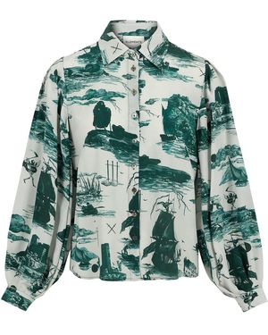 Klements Paints Silk Blouse - Green