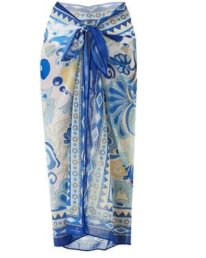 LOVEIST STORE Trya Pareo Sarong Cover Up - Blue