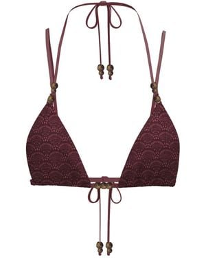 Blackbough Swim Vera Double Strap Triangle Top Henna - Purple