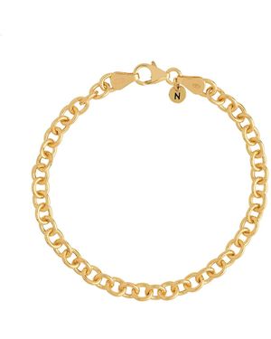Nellou Jewellery Chunky Belcher Bracelet Plated Sterling - Metallic