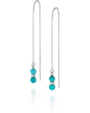 Nellou Jewellery Fall Birthstone Earrings December Sterling - Blue
