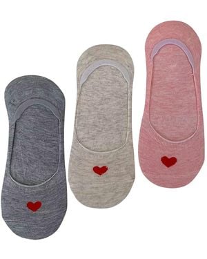 HIGH HEEL JUNGLE by KATHRYN EISMAN Secret Heart No-Show Sock - Multicolour