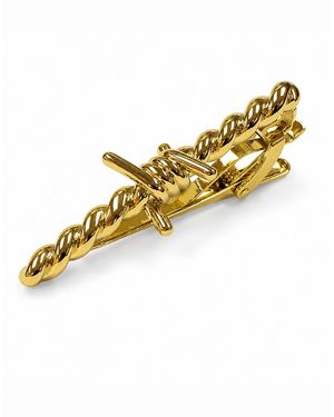 Gresham Blake Barbed Wire Tie Clip - Metallic